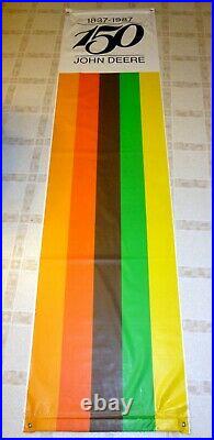 John Deere 150th Anniversary Rare Large 1987 vertical antique Banner 2x8