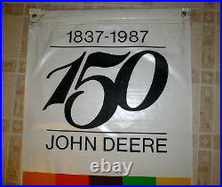 John Deere 150th Anniversary Rare Large 1987 vertical antique Banner 2x8