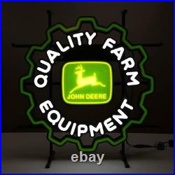 John Deere 17in x 17in LED Neon Sign with Tire Tread Shape 97167