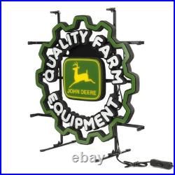 John Deere 17in x 17in LED Neon Sign with Tire Tread Shape 97167