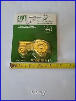 John Deere 1/64 5020 Gold Ornament Dealer Expo Tampa 2002 Signed Ertl