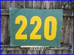John Deere 220 Tractor/Combine Sign Dealer Lot Sign Authentic Original