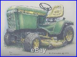 John Deere 318 L&G Tractor Limited Edition Signed Print #'d 1/500. Print #1