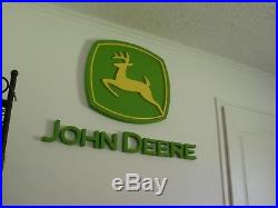 John Deere 3D Logo 2000 Sign Letter Wall decor Tractor Farm Room