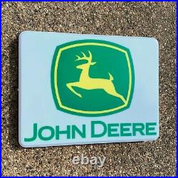 John Deere 3d Badge Led Illuminated Light Up Garage Sign Tractor Lawn Mower