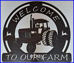 John Deere 4440 4450 4455 Welcome To Our Farm Laser Cut Metal Sign