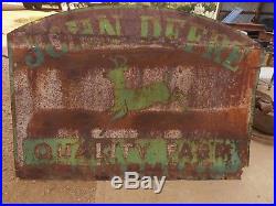 John Deere 4 legged Sign Advertising Farm Green Vintage Farm Very Rusty fragile