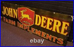 John Deere 6ft. Vintage metal sign porcelain gas oil tractor farm sign