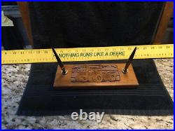 John Deere 8630 Tractor Walnut Desk Plaque -Very Rare Limited Edition #222/500