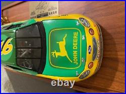 John Deere #97 Signed Nascar Model Car with Coin 1998. #4335. Displayed Case B17