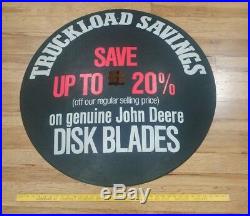 John Deere Advertising Disk Blade Sign 38