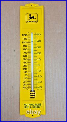 John Deere Advertising Wall Thermometer Nothing Runs Like a Deere New