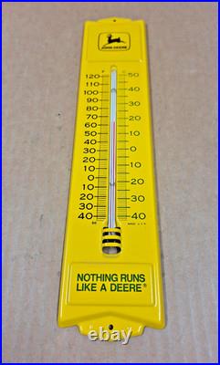 John Deere Advertising Wall Thermometer Nothing Runs Like a Deere New