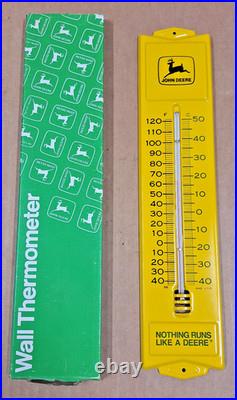 John Deere Advertising Wall Thermometer Nothing Runs Like a Deere New in Box