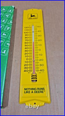John Deere Advertising Wall Thermometer Nothing Runs Like a Deere New in Box