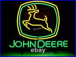 John Deere Agriculture Truck Real Neon Sign Beer Bar Light Garage Decor Man Cave