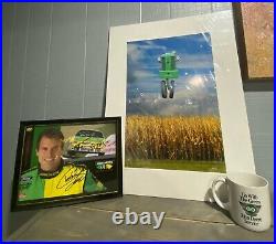 John Deere Bundle Large Tractor Print & Nascar Driver Chad Little Signed Card