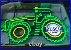 John Deere Busch Light Tractor Led Beer Sign Light! Ships TODAY