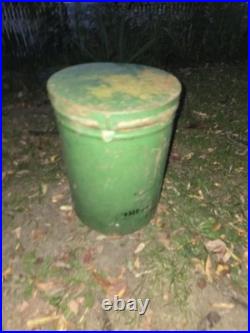 John Deere Cast Iron Corn Planter Seed Box & Lid Farm Sign 1940s 1950s