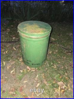 John Deere Cast Iron Corn Planter Seed Box & Lid Farm Sign 1940s 1950s