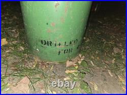 John Deere Cast Iron Corn Planter Seed Box & Lid Farm Sign 1940s 1950s