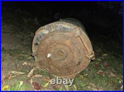 John Deere Cast Iron Corn Planter Seed Box & Lid Farm Sign 1940s 1950s