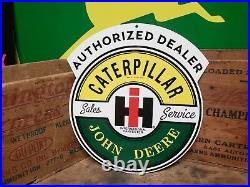 John Deere Caterpillar Internatonal Harvester sign barn gas oil seed feed IH