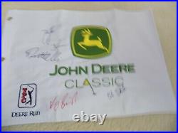 John Deere Classic pin flag signed/Auto 5 winners