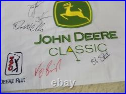 John Deere Classic pin flag signed/Auto 5 winners