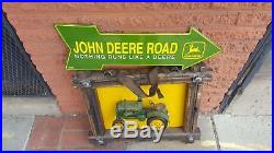 John Deere Collectible Street Sign and Older Custom Hanging Art