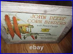 John Deere Corn Binders Sign/Wood Crate