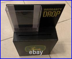John Deere Dealer Wooden Warranty Pamphlet Brochure Drop Box Display RARE