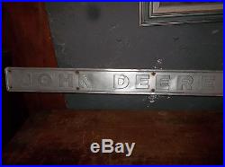 John Deere Embossed Sign 35.5 Emblem Farm Equipment Machine Vintage Advertising