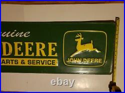 John Deere Embossed Sign Genuine John Deere Equipment, Parts & Service