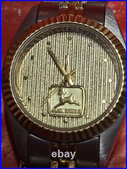 John Deere Employee Retirement Ladies Gold Adjustable Band Watch