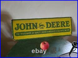 John Deere Enamel Advertising Sign