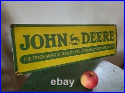 John Deere Enamel Advertising Sign
