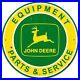 John_Deere_Equipment_Parts_Service_28_Round_Heavy_Duty_USA_Made_Metal_Adv_Sign_01_eiso