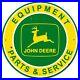 John_Deere_Equipment_Parts_Service_28_Round_Heavy_Duty_USA_Made_Metal_Adv_Sign_01_qf