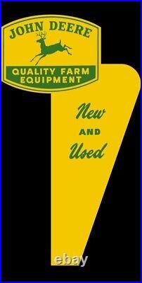 John Deere Farm Equipment, New & Used Sign 48 Tall Diecut USA Steel XXL Size John Deere Farm Equipment, New & Used Sign 48 Tall Diecut USA Steel XXL Size
