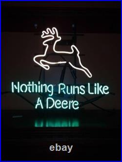 John Deere Farm Equipment Nothing Runs Like A Deere 24x20 Neon Sign Lamp Light