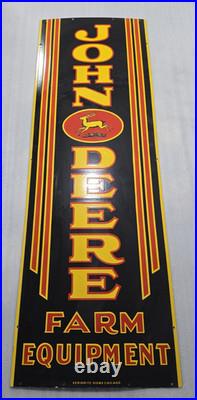 John Deere Farm Equipment Porcelain Enamel Sign 72x 24inches