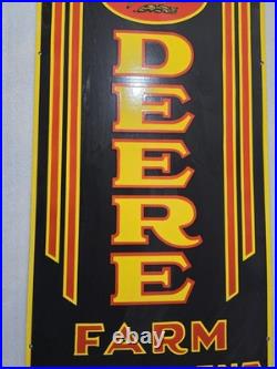 John Deere Farm Equipment Porcelain Enamel Sign 72x 24inches