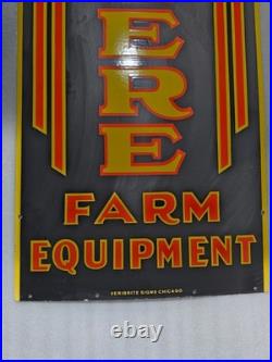 John Deere Farm Equipment Porcelain Enamel Sign 72x 24inches