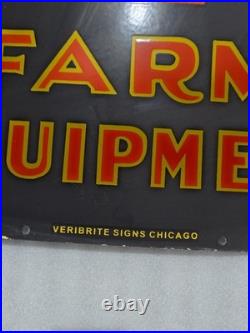 John Deere Farm Equipment Porcelain Enamel Sign 72x 24inches