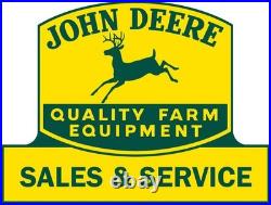 John Deere Farm Equipment Sales & Service NEW Steel Sign 40 Wide Diecut XXL