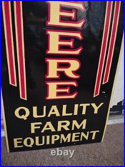 John Deere Farm Equipment Vertical Farm Porcelain Metal Sign Tractor Corn Dairy