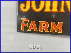 John Deere Farm Implements Gas And Oil Porcelain Enamel Sign 36x12 Ssp