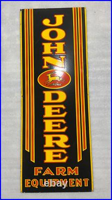 John Deere Farm Implements Gas And Oil Porcelain Enamel Sign 48x18 Ssp John Deere Farm Implements Gas And Oil Porcelain Enamel Sign 48x18 Ssp