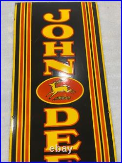 John Deere Farm Implements Gas And Oil Porcelain Enamel Sign 48x18 Ssp John Deere Farm Implements Gas And Oil Porcelain Enamel Sign 48x18 Ssp